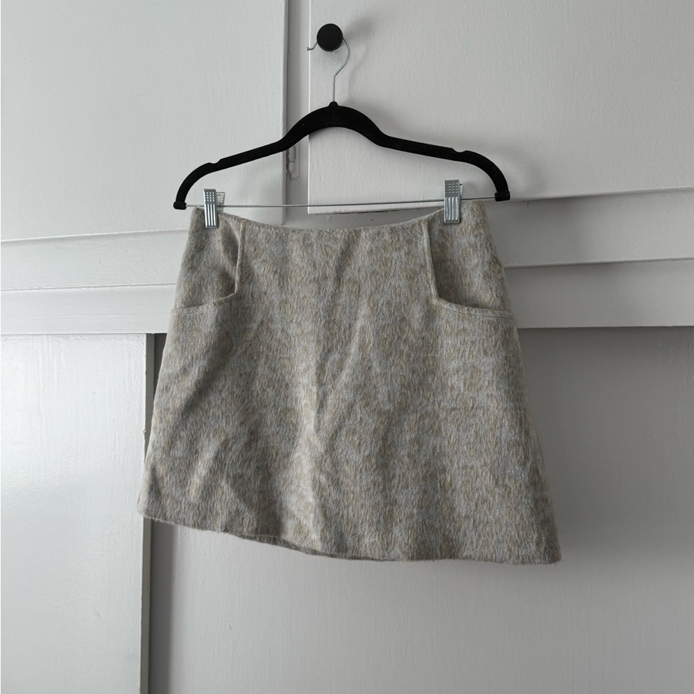 Ecote Textured Gray Mini Skirt